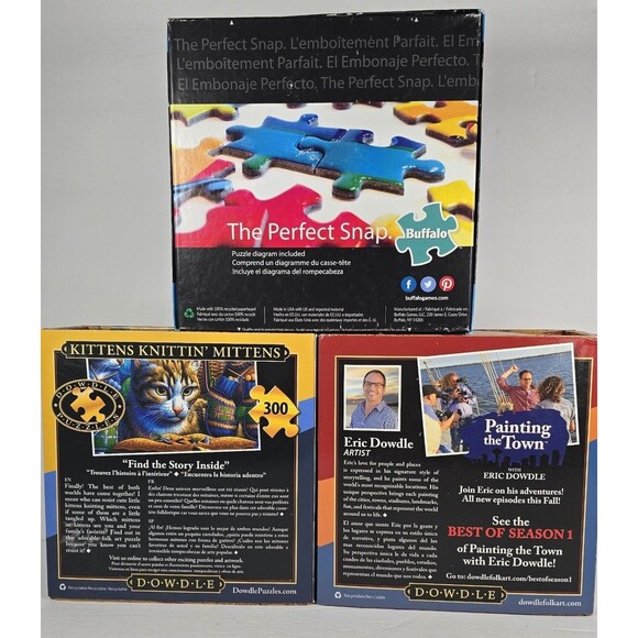 Dowdle Buffalo 300 500 1000 Piece Puzzles Marine 3 Complete Sets - Picture 2 of 3